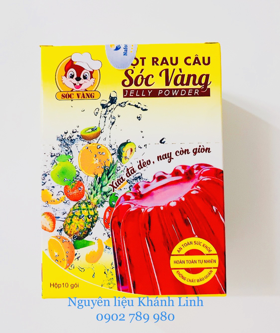 Bột Rau Câu Sóc Vàng Hộp 10gói