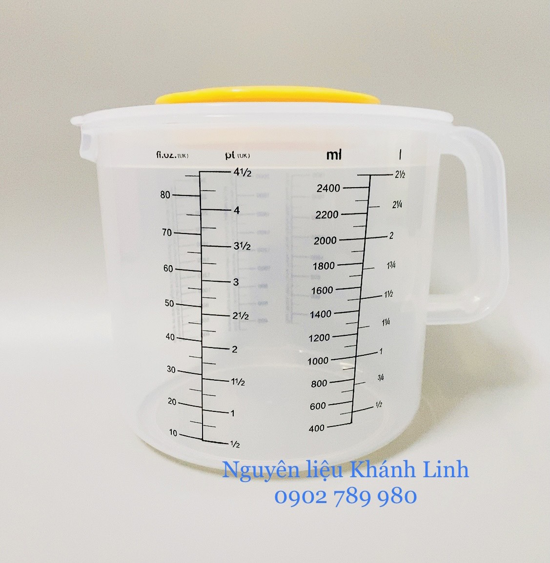Ca Nhựa Đánh Kem Cheese Có Nắp 2.5L