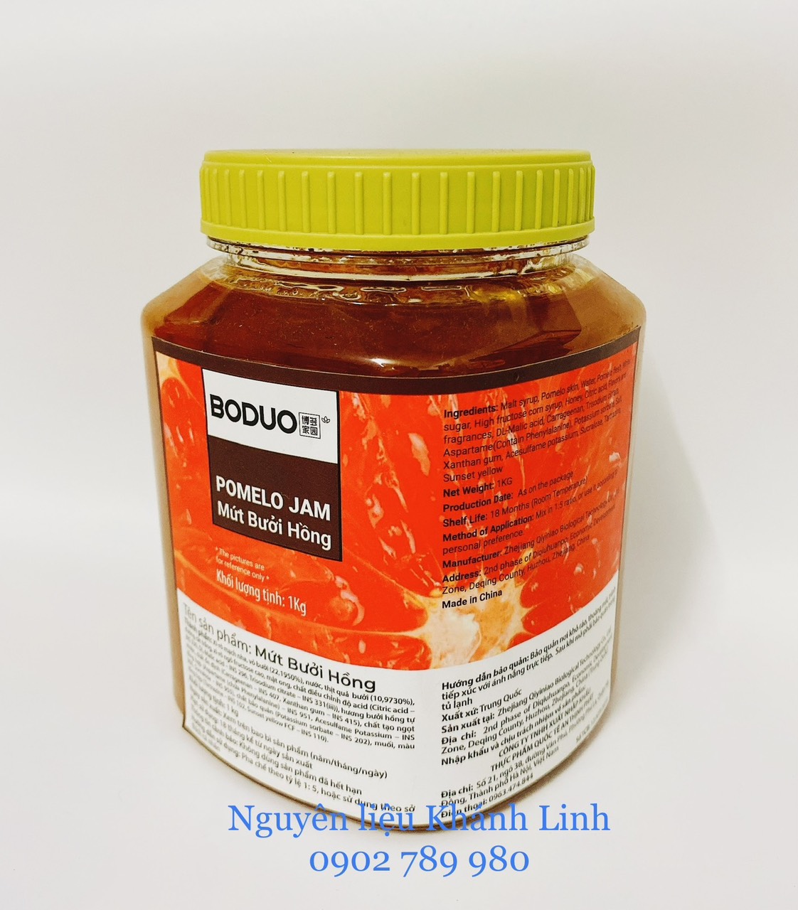 Mứt Bưởi Hồng Boduo 1Kg