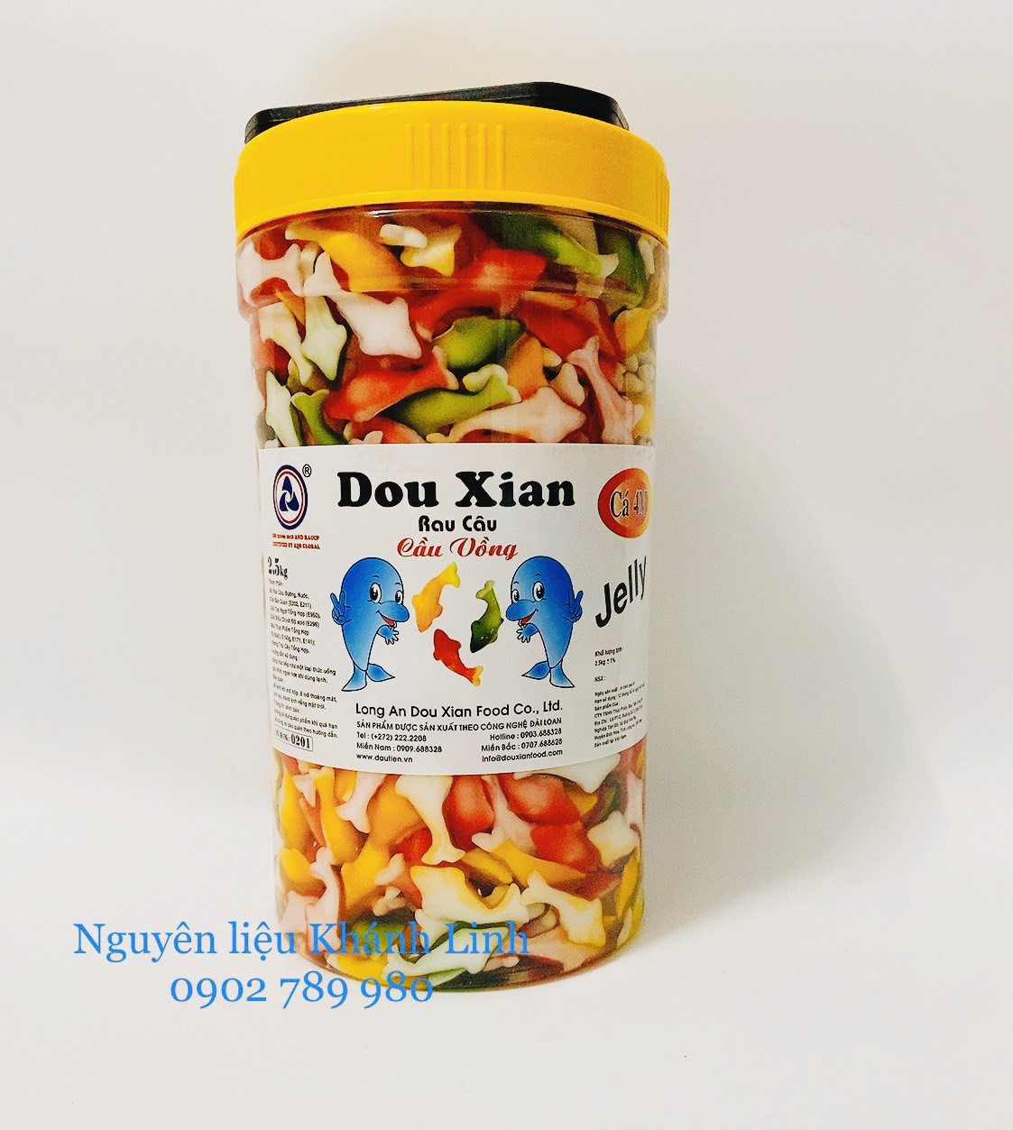 Rau Câu Hình Cá 4 Màu Douxian 2.5kg