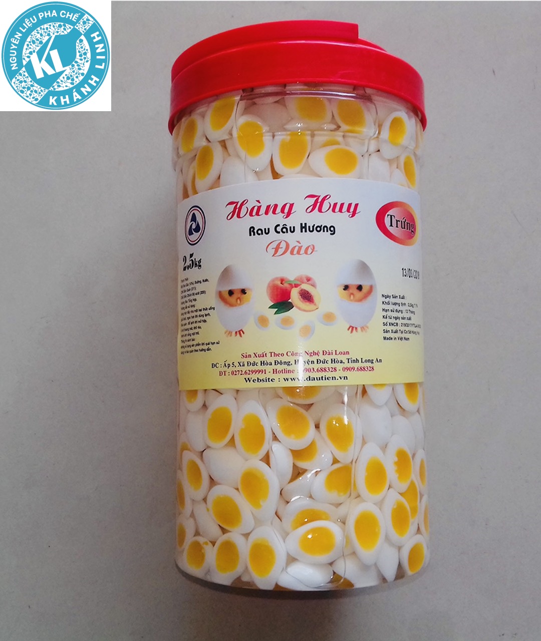 Rau câu hình trứng hương đào