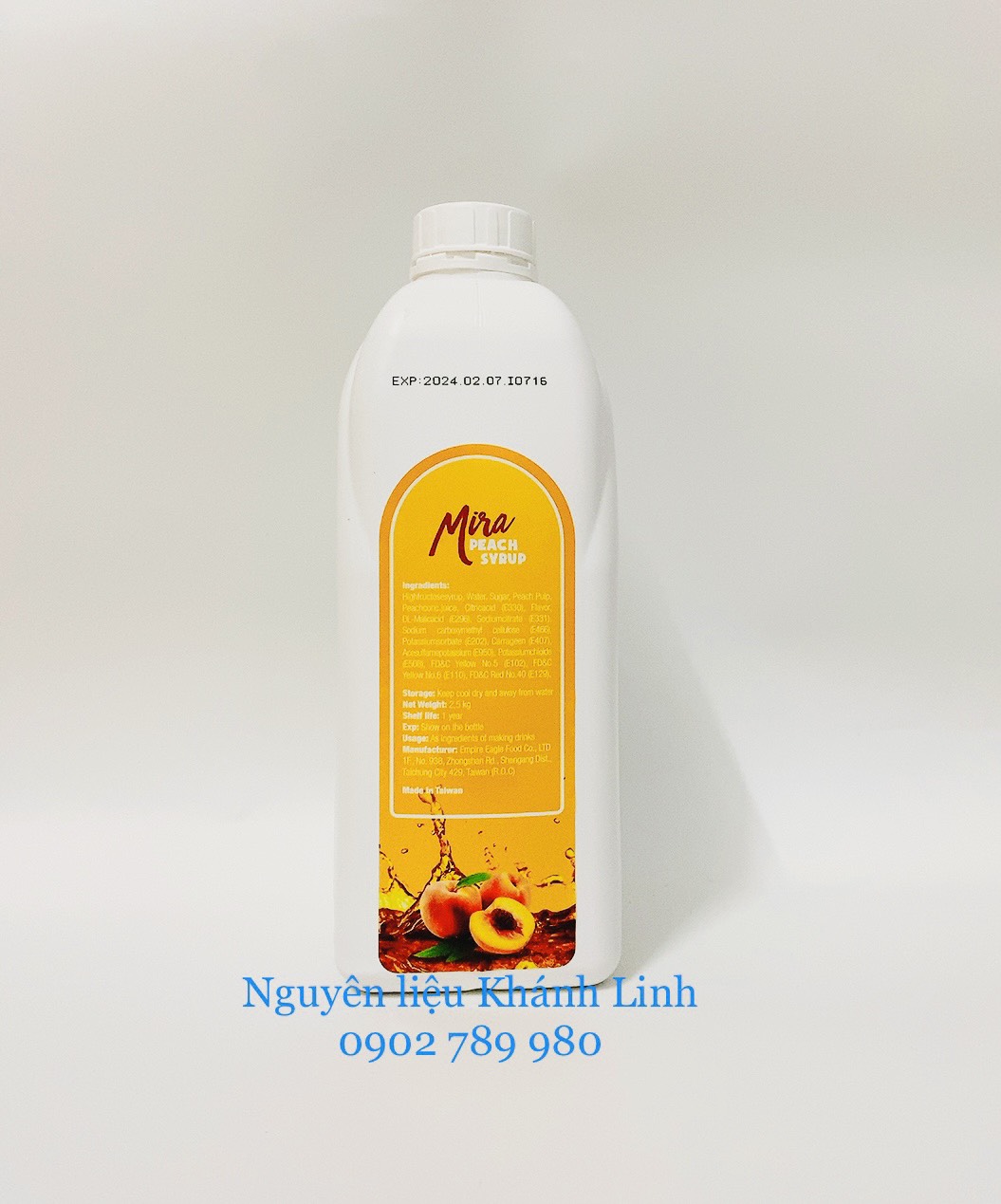 Syrup Đào Mira Đài Loan 2.5Kg